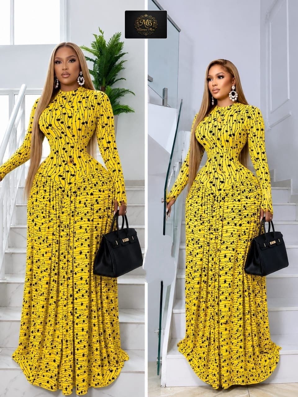Yellow mesh dress